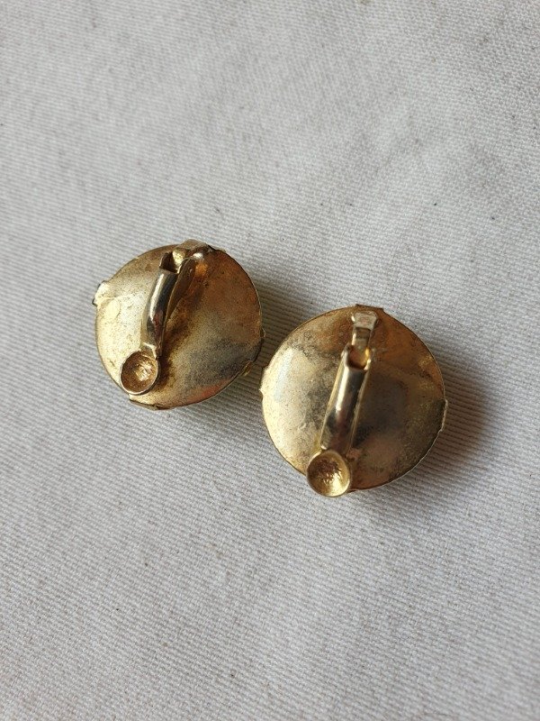 Producto - Aros Clips 50s Art Glass Verde Lima - 5