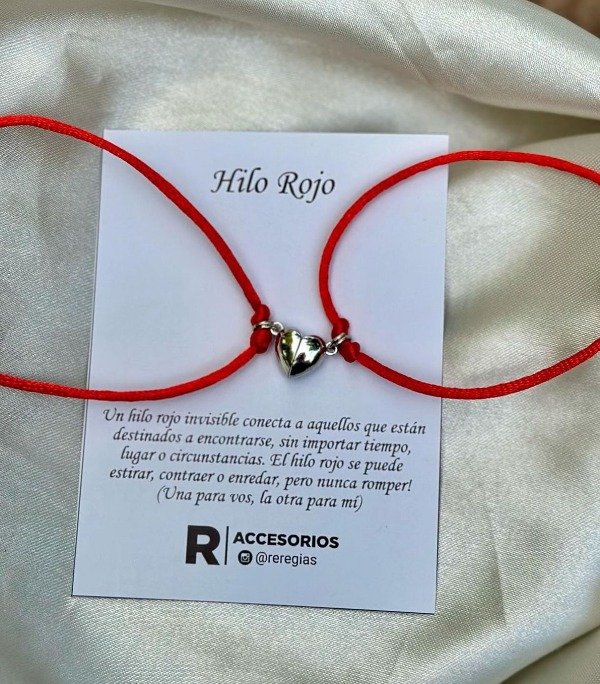 Producto - PULSERAS HILO ROJO CON IMÁN DE CORAZÓN