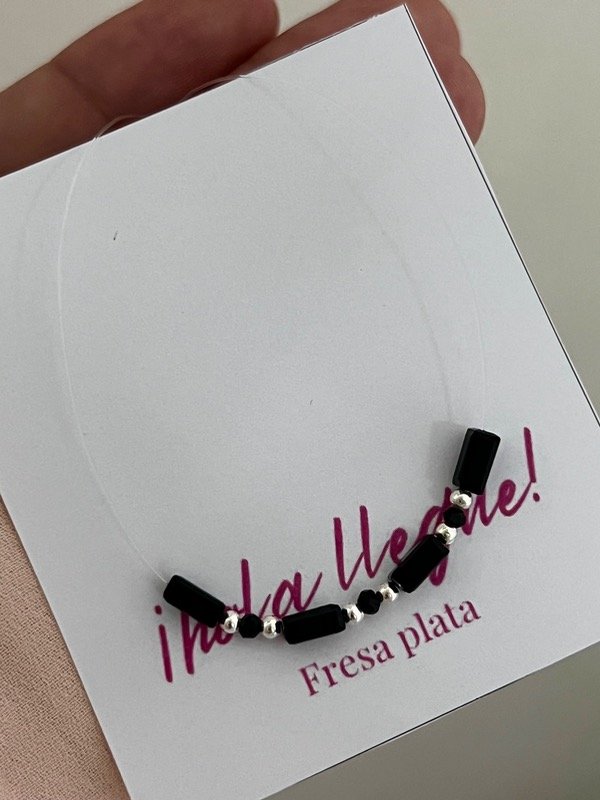 Producto - Tanza 40cm tubos nácar negro