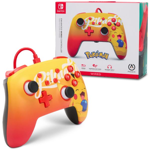 Producto - Nintendo Switch PowerA Joystick Pokemon Oran Berry Pikachu con Cable