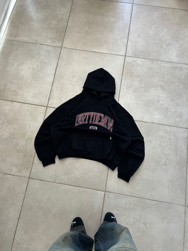 Producto - HOODIE DIRTY RED BLACK