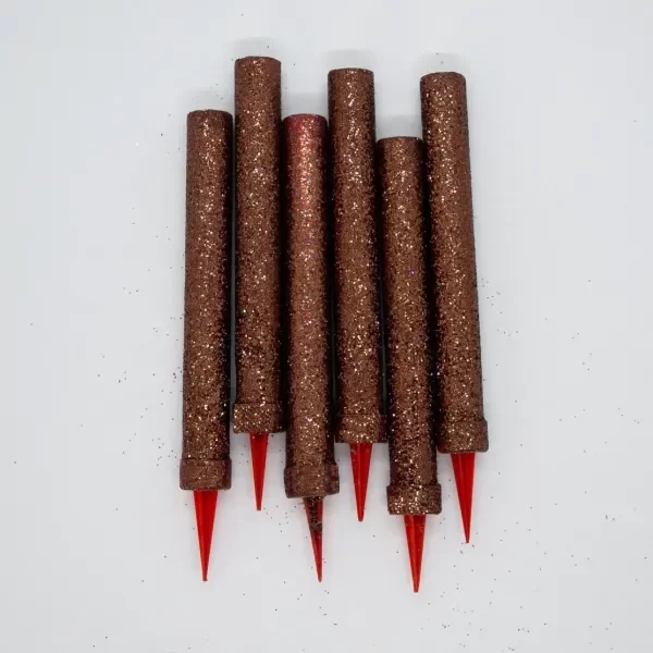 Producto - Bengala lisa con brillo x4un color chocolate