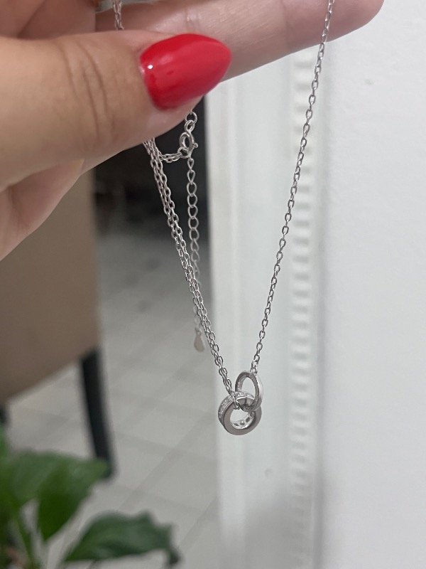 Producto - Cadena con dije doble argollita y cubic - 2