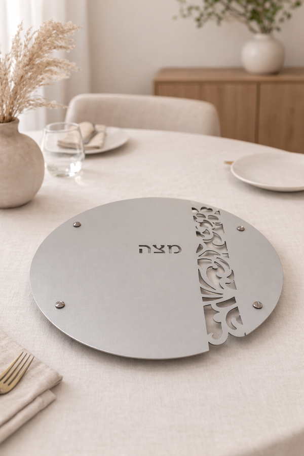 Producto - BANDEJA GRIS GLOW PARA MATZA REDONDA