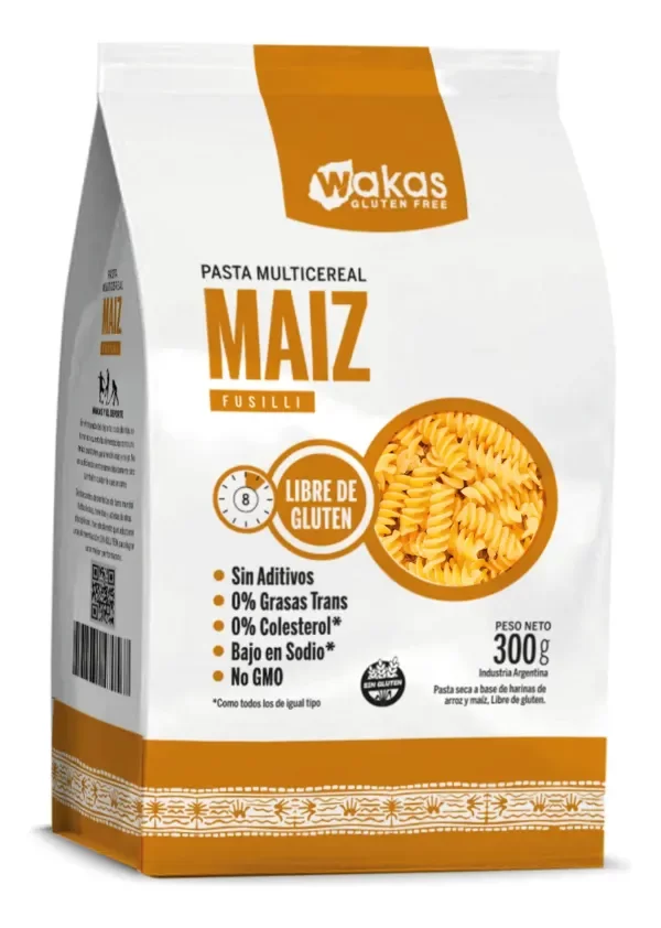 Producto - Fusilli Multicereal con maíz.