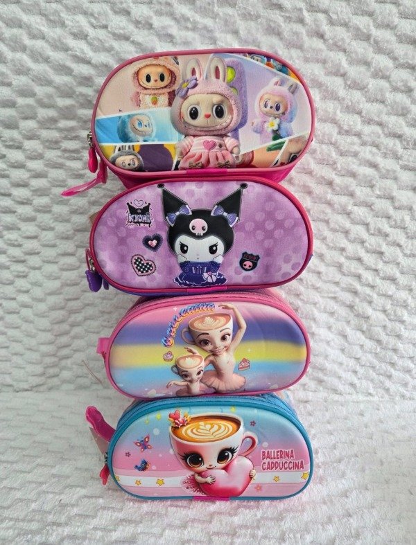 Producto - Cartucheras 3D 2 Cierres niñas (4 modelos)