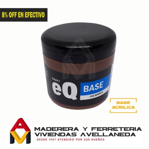 Producto - Base acrílica MARRON EQ ARTE 200cc