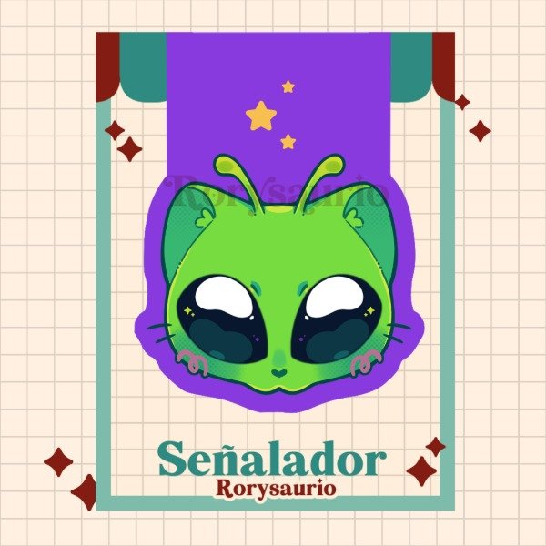 Producto - Señalador - Alien gato