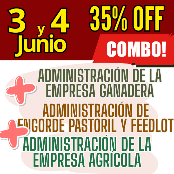 Producto - COMBO 3 CURSOS: Admin Ganadera + Engorde Pastoril y Feedlot + Admin Agrícola