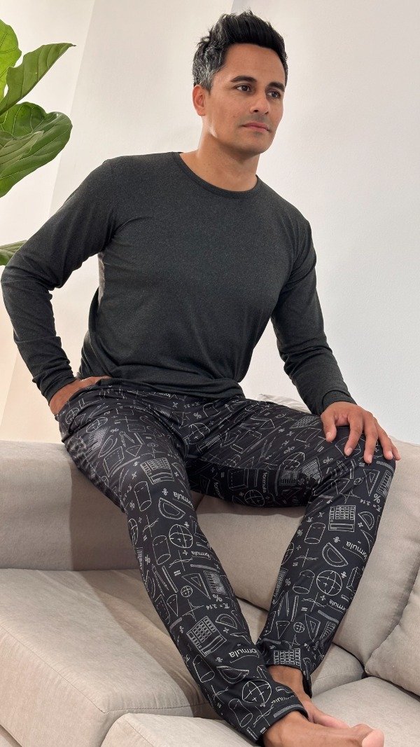 Producto - Pijama Hombre-ML304 Matematicas Talle M