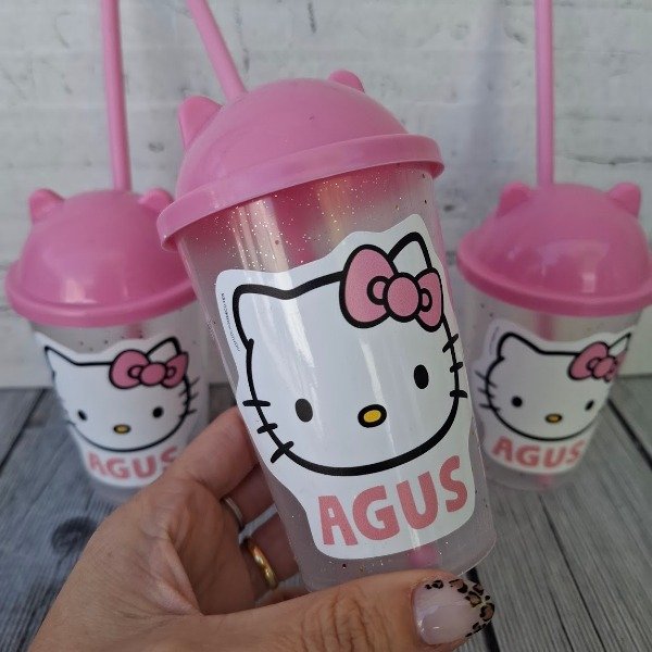Producto - Vaso Tapa Gatito GLITTER
