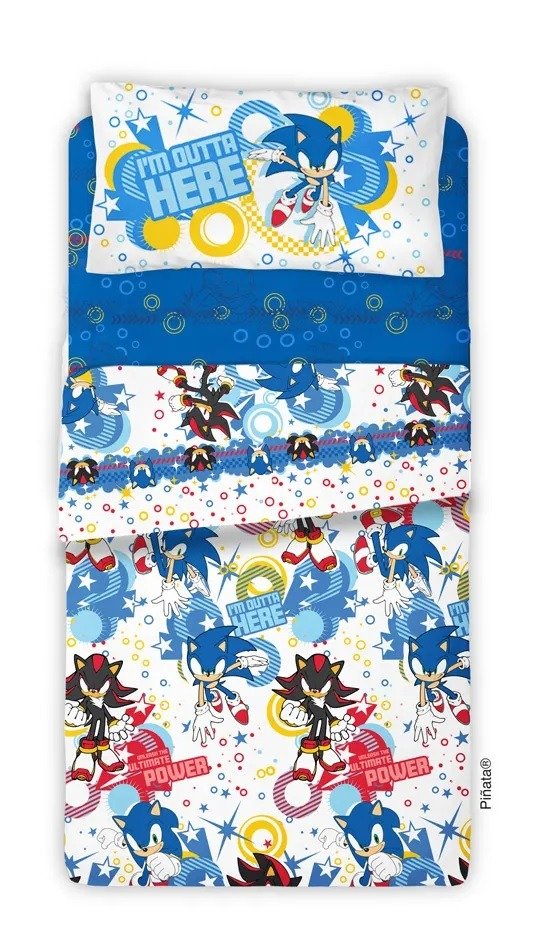 Producto - Sábanas 1 1/2 Sonic Licencia Oficial