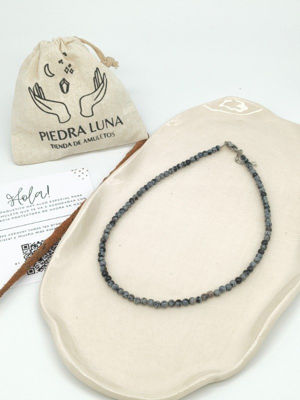 Producto - Collar CONSTELACIÓN de obsdiana nevada - 1