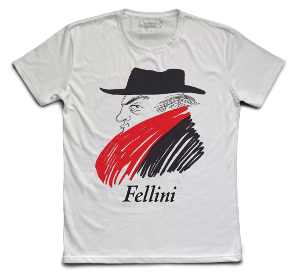 Producto - Remera Federico Fellini - Dibujo - Blanca