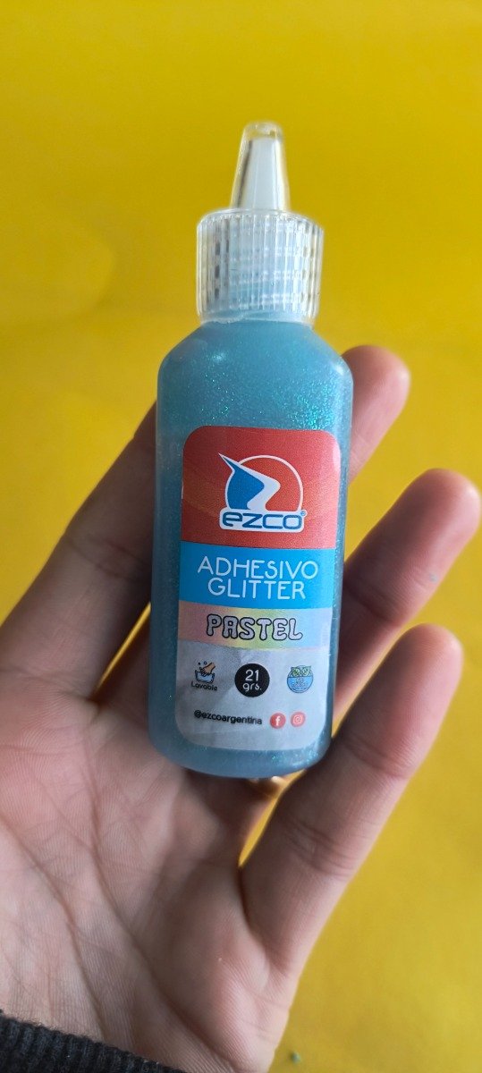 Producto - Adhesivo glitter pastel celeste 21gr