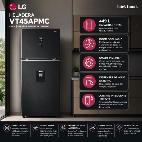 Producto - HELADERA LG VT45APMC - 449 L