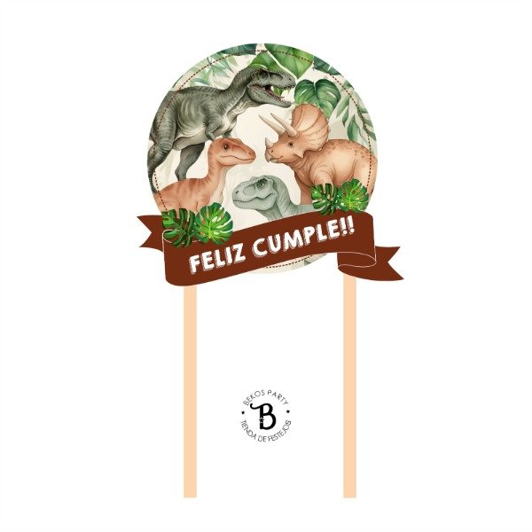 Producto - Topper Torta DINOS Vintage