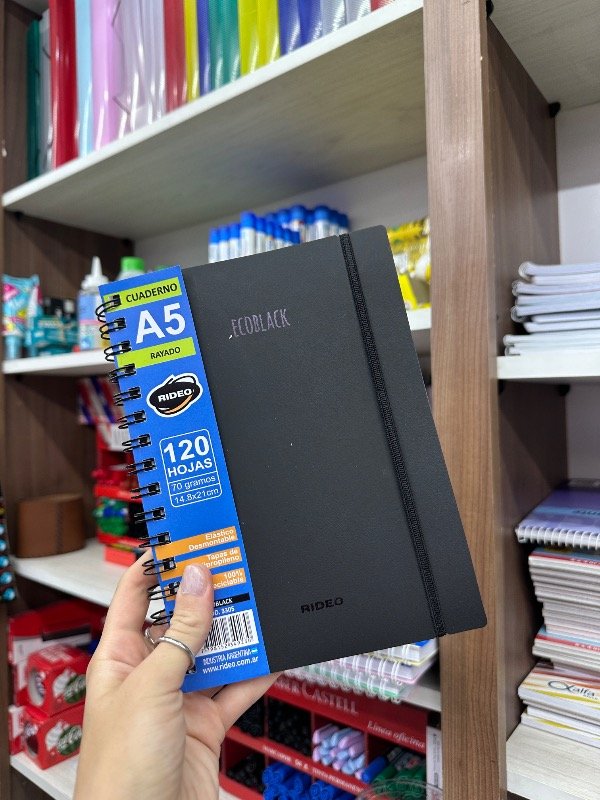 Producto - Cuaderno Black Rayado A5 ECOBLACK