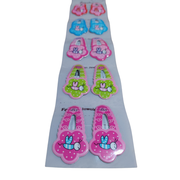 Producto - Hebillas Tic Tac flor con Abejitas Para Niñas - 1