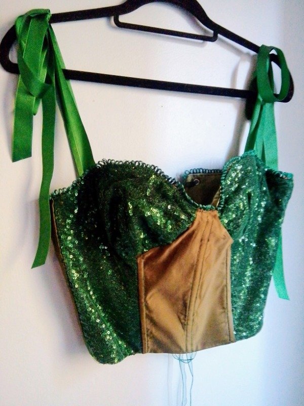 Producto - Corset lentejuelas y satén Talle M (44/46)