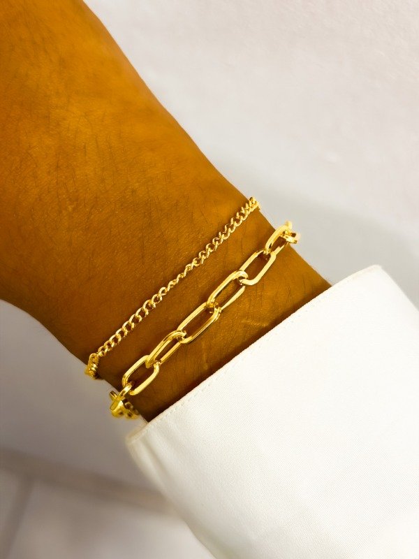 Producto - Pulsera ovals dorada