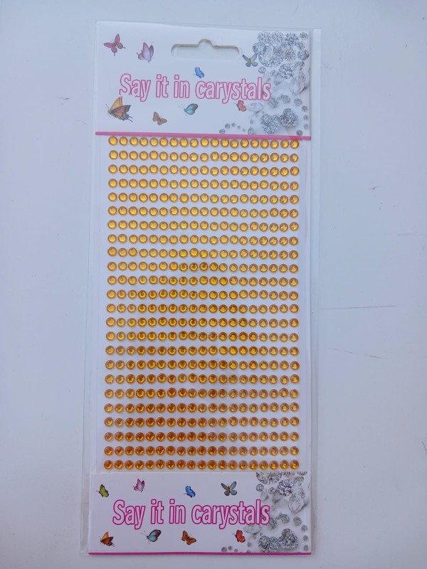 Producto - Cristales Autoadhesivos 456 PCS Amarillo