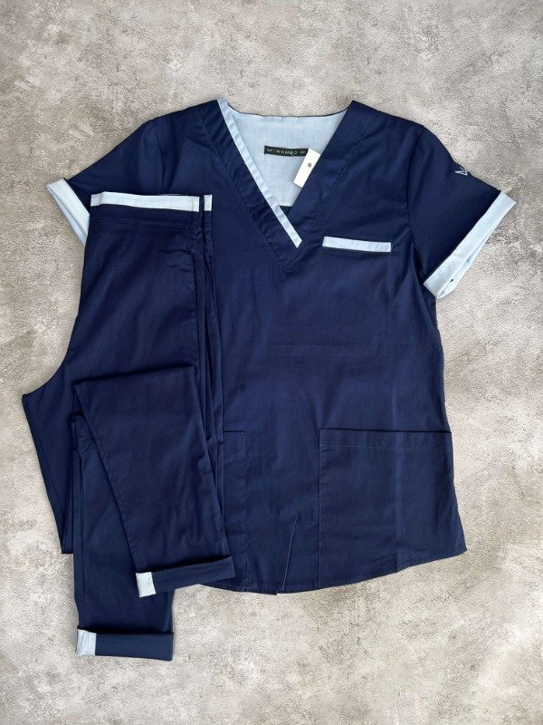 Producto - ROCÍO SPANDEX LIVIANO (Azul detalle Celeste)