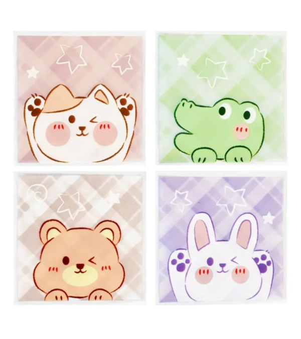 Producto - Bolsitas de Celofán Conejo Oso Gato Cocodrilo - Pack por 20 unidades - 4 diseños