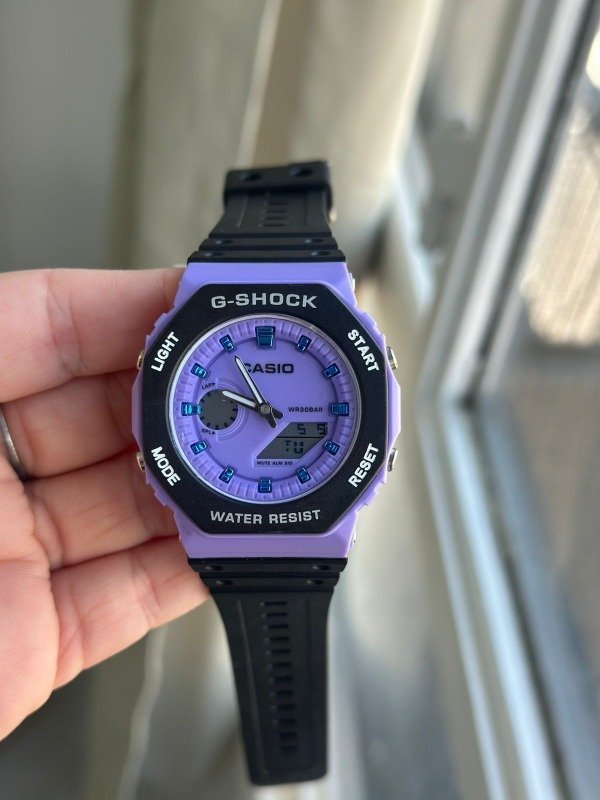 Producto - Casio G-Shock 2100 Negro y Violeta claro