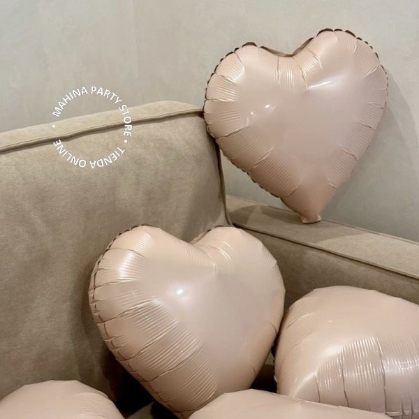 Producto - Globos de corazones beige 18"