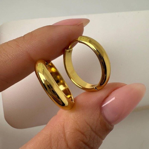 Producto - Argolla acero dorado