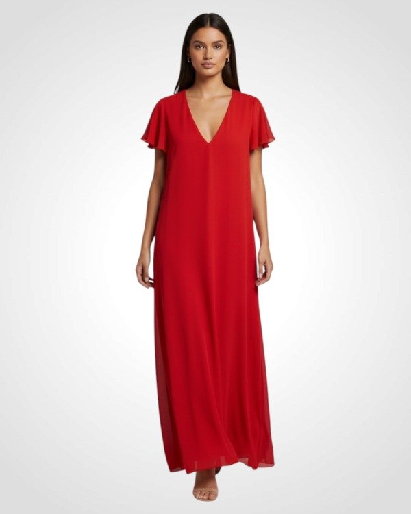 Producto - VESTIDO DE GASA LARGO PLUS RED CHIPRE 0082