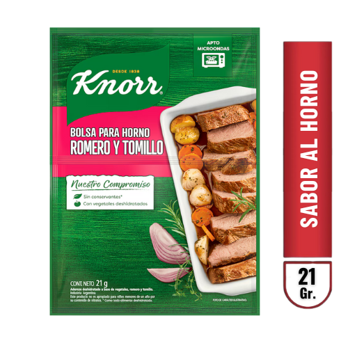 Producto - SABOR AL HORNO KNORR - ROMERO Y TOMILLO 21 GR.