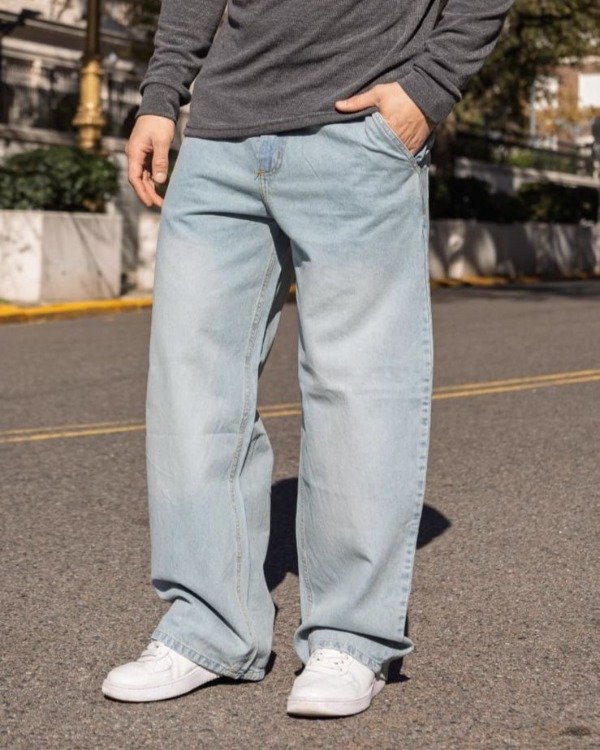 Producto - Jean Baggy Celeste Oxido - 1