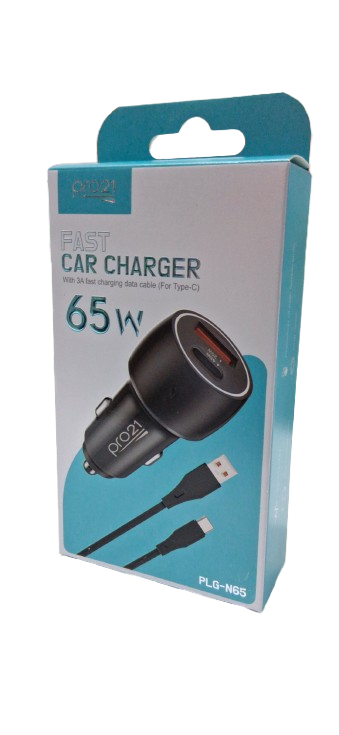 Producto - Cargador para toma 12 v o auto PRO21 con cable 65w