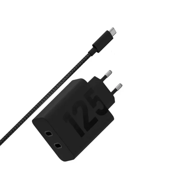 Producto - CARGADOR TURBO MOTOROLA RAPIDO RANURA USB C/CABLE TIPO C 220V 125W