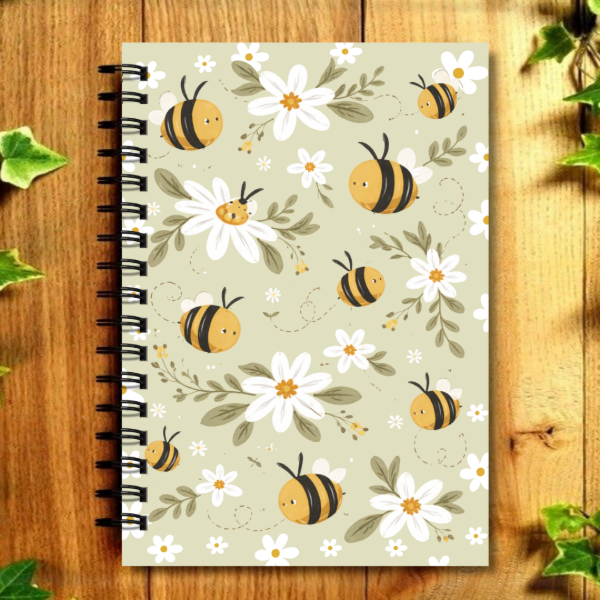 Producto - ECO CUADERNO - "Abejitas Otoñales" 80 Hojas de 15x21 cm