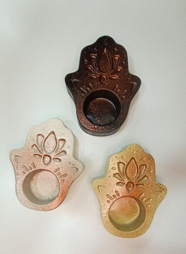 Producto - Portavela Mano Cemento