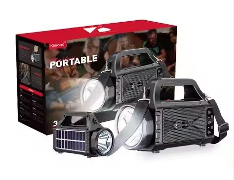 Producto - Parlante bluetooth carga solar + linterna KTS-2031