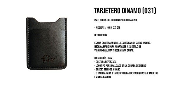 Producto - Tarjetero de cuero Dynamo - 2