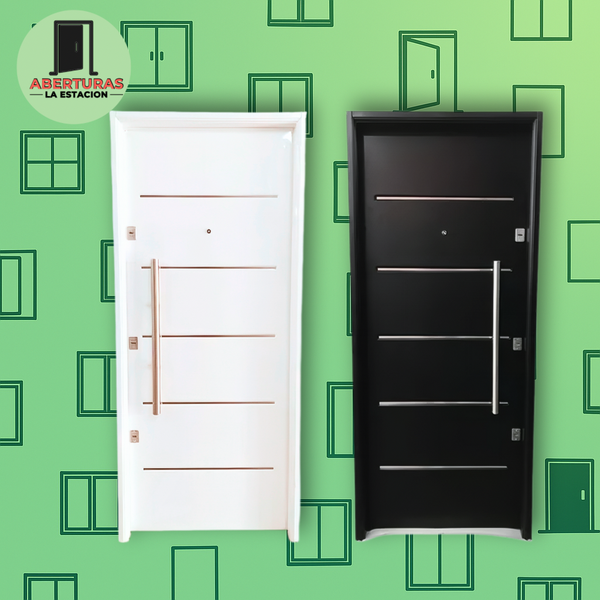 Producto - PUERTA DOBLE CHAPA INYECTADA DE SEGURIDAD TRIPLE CERRADURAS