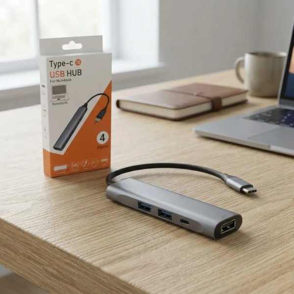 Producto - Adaptador HUB Type c a 3USB y 1TYPE c HUB KR 64550 - 0