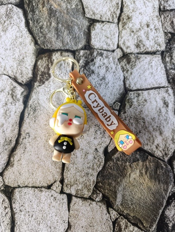 Producto - Llavero silicona importado Cry baby amarilla