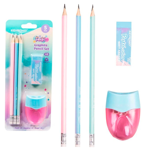 Producto - BLISTER SET LAPIZ PASTEL KEYROAD 5PCS
