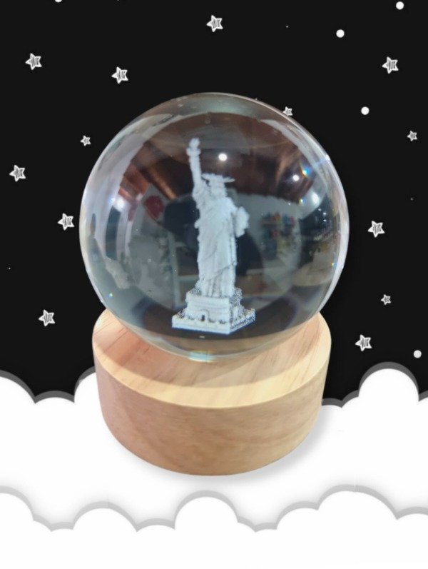 Producto - Lámpara esfera de cristal: Estatua de la libertad