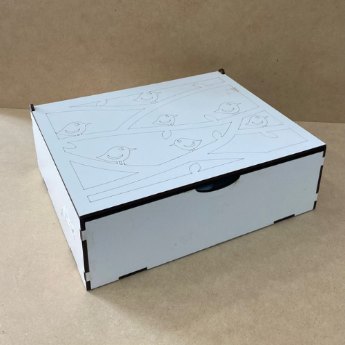 Producto - Caja de té blanca - 9 compartimentos