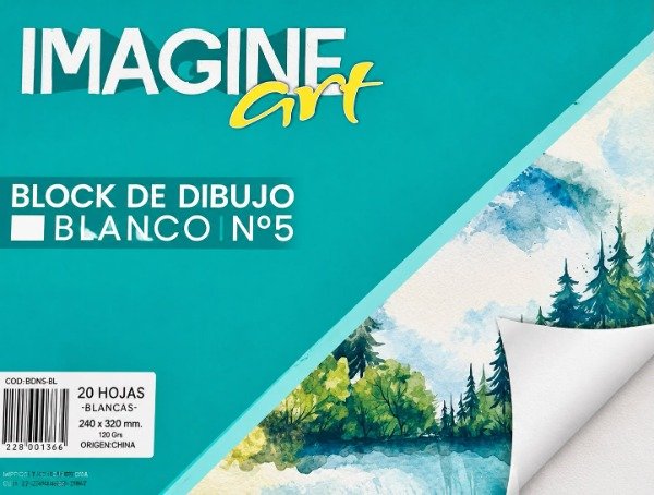 Producto - Hojas de Dibujo N5 Color Blanco