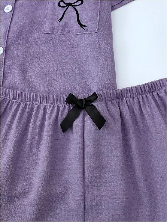 Producto - Conjunto de pijama de 2 piezas Bow Purple - 5