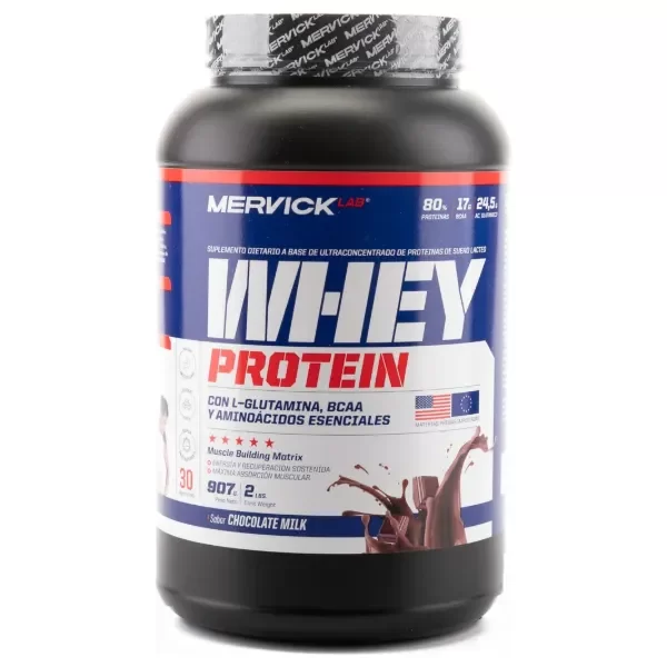 Producto - Proteína Whey MERVICKLAB 2 lb (908 g) / Suplemento en Polvo / Pote