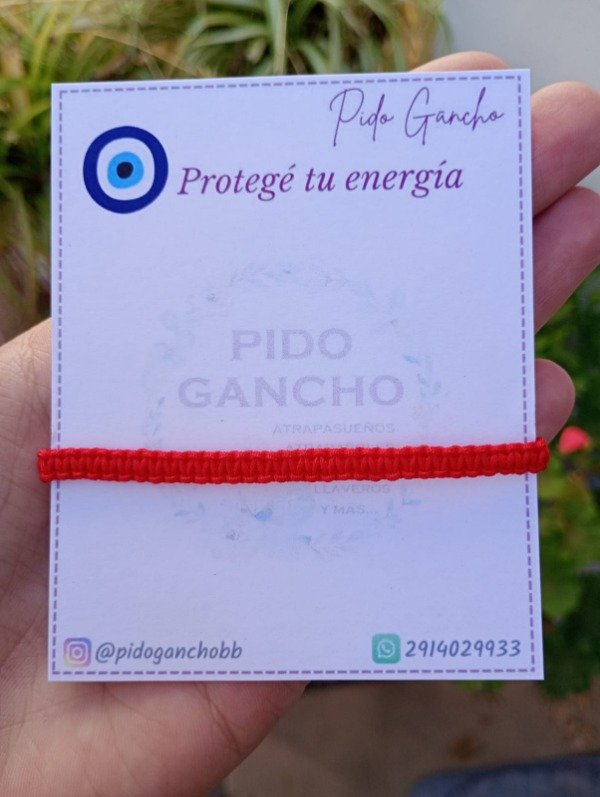 Producto - Pulsera roja trenzada ajustable